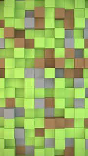 【ゲーム】Minecraft タイル柄のiPhone壁紙