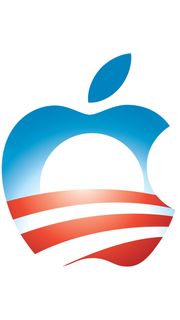 iPhone壁紙Obama Logo As Appl…