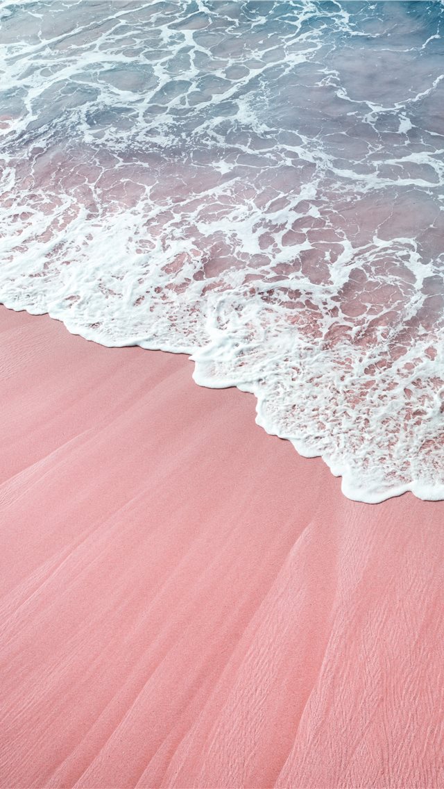 ピンク色の砂浜 スマホ壁紙 Iphone待受画像ギャラリー