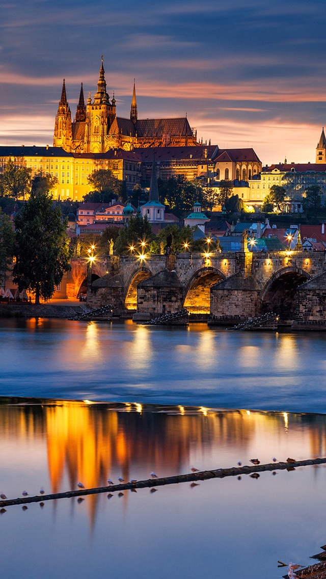 プラハの美しい夜景 スマホ壁紙 Iphone待受画像ギャラリー