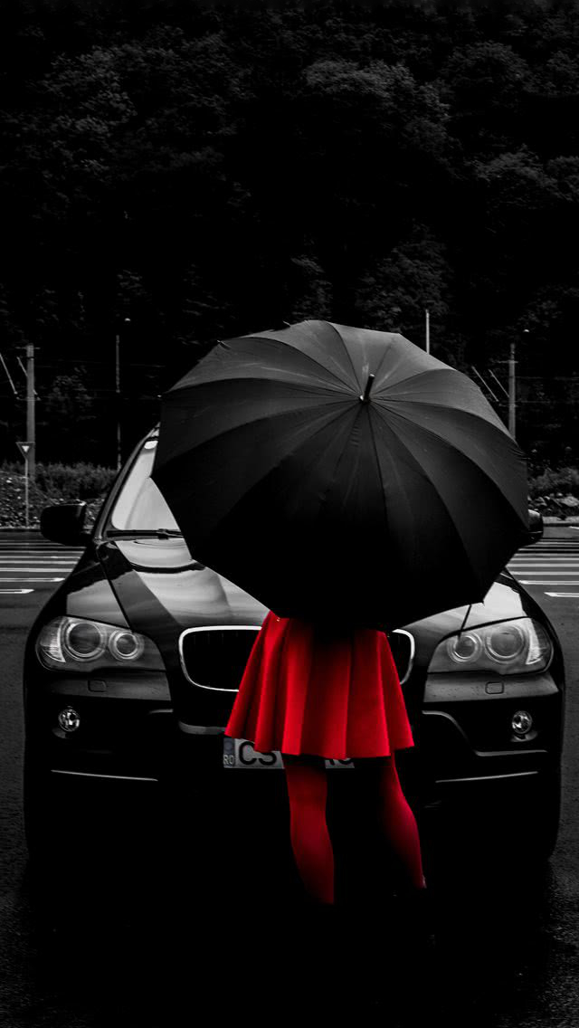 黒い傘と赤い服 スマホ壁紙 Iphone待受画像ギャラリー