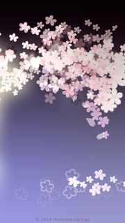 おしゃれな夜桜イラスト スマホ壁紙 Iphone待受画像ギャラリー