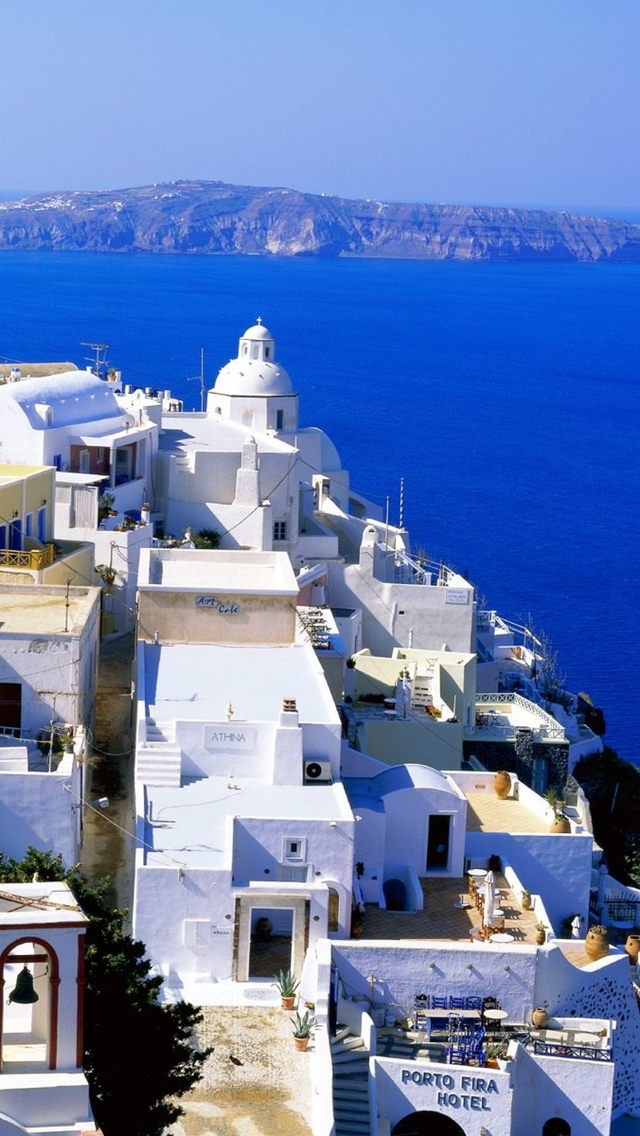 サントリーニ島 ギリシアの美しい島 スマホ壁紙 Iphone待受画像