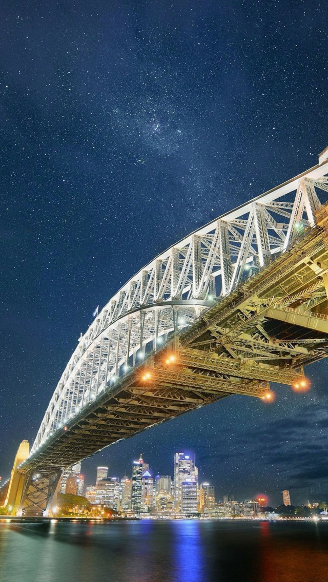 シドニー ハーバーブリッジの夜景 スマホ壁紙 Iphone待受画像ギャラリー