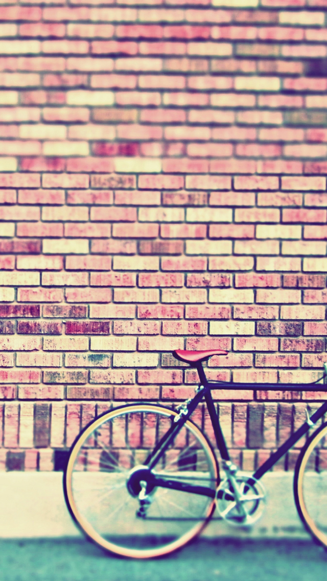 風景壁紙 自転車とレンガの壁 スマホ壁紙 Iphone待受画像ギャラリー