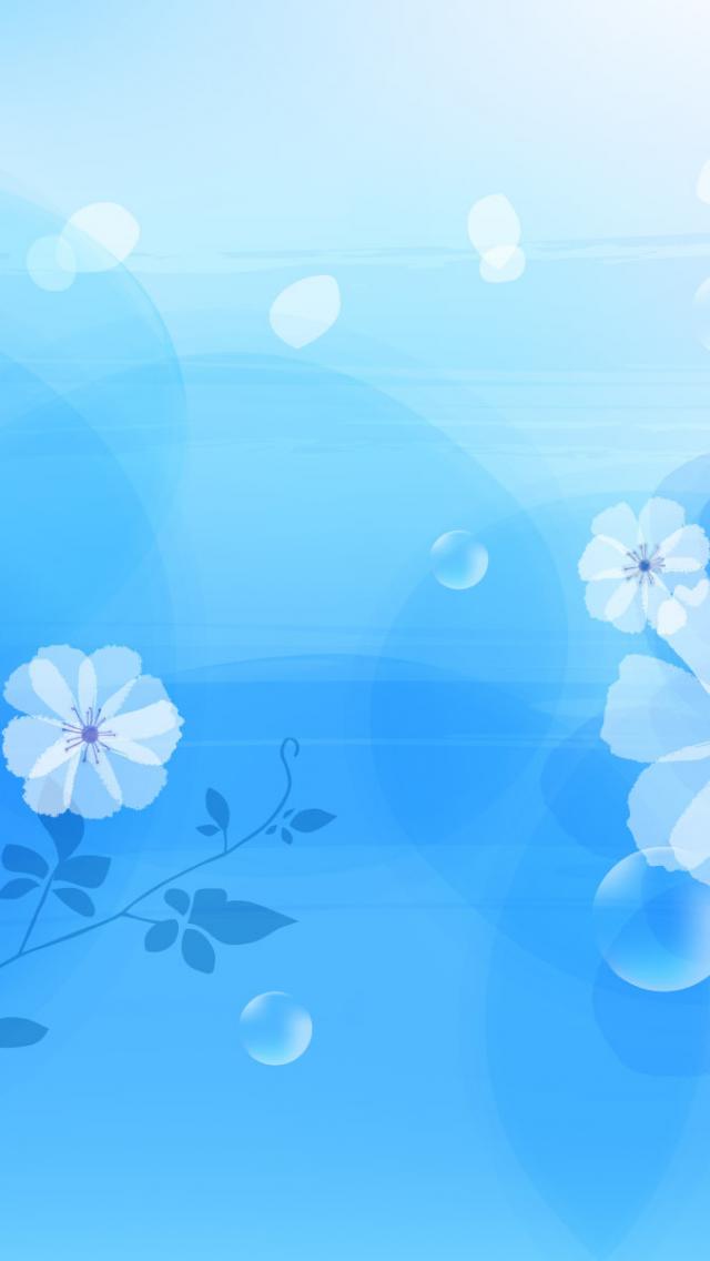 Wallpaper Abstract Flowers Blue Abstact Flower Design Hq