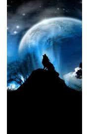 iPhone壁紙Wolf And Moon iPho…