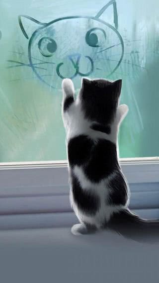 人気253位 かわいい猫のイラスト壁紙 スマホ壁紙 Iphone待受画像ギャラリー
