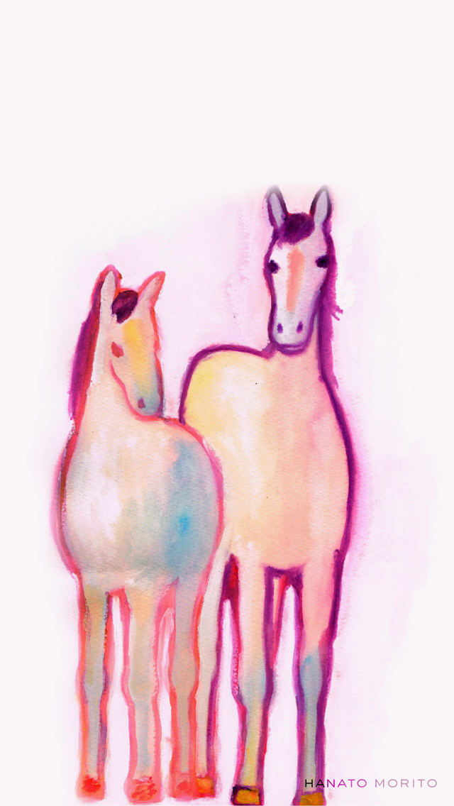 馬のイラスト 動物のiphone壁紙 スマホ壁紙 Iphone待受画像ギャラリー