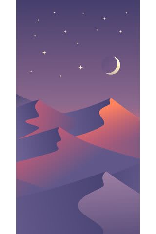 月夜の砂漠
