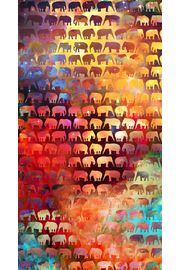 Colorful elephants