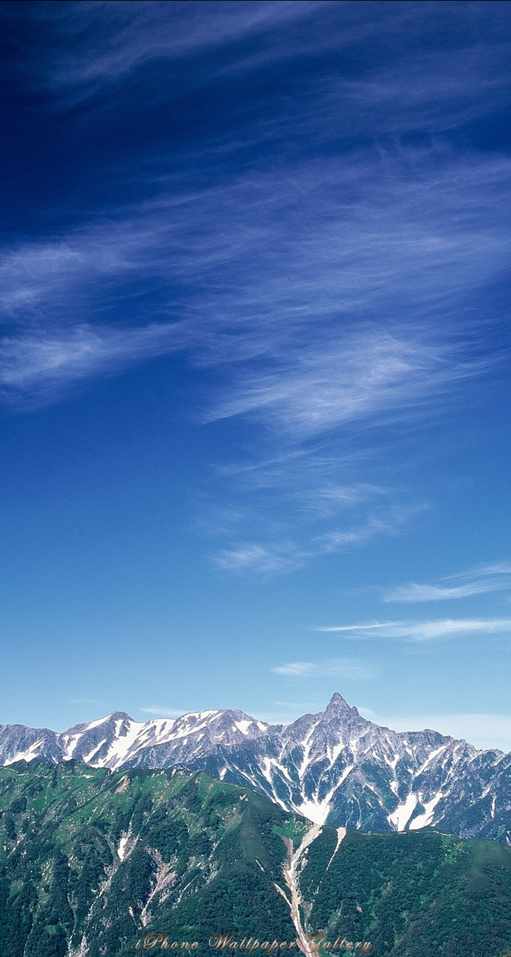 人気193位 Iphone5 壁紙館 山岳写真 槍ヶ岳蒼空 Iphone Wallpaper Alpine Iphone5s壁紙 待受画像ギャラリー