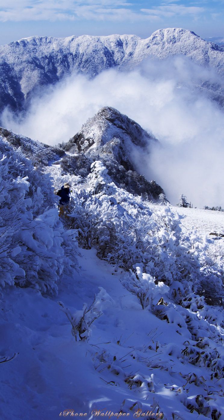 雪景色の山 Iphone5s壁紙 待受画像ギャラリー