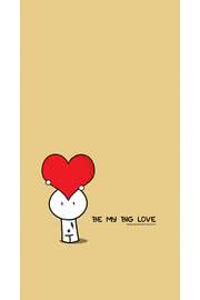 Be my big love | おしゃれなハートのiPhone壁紙