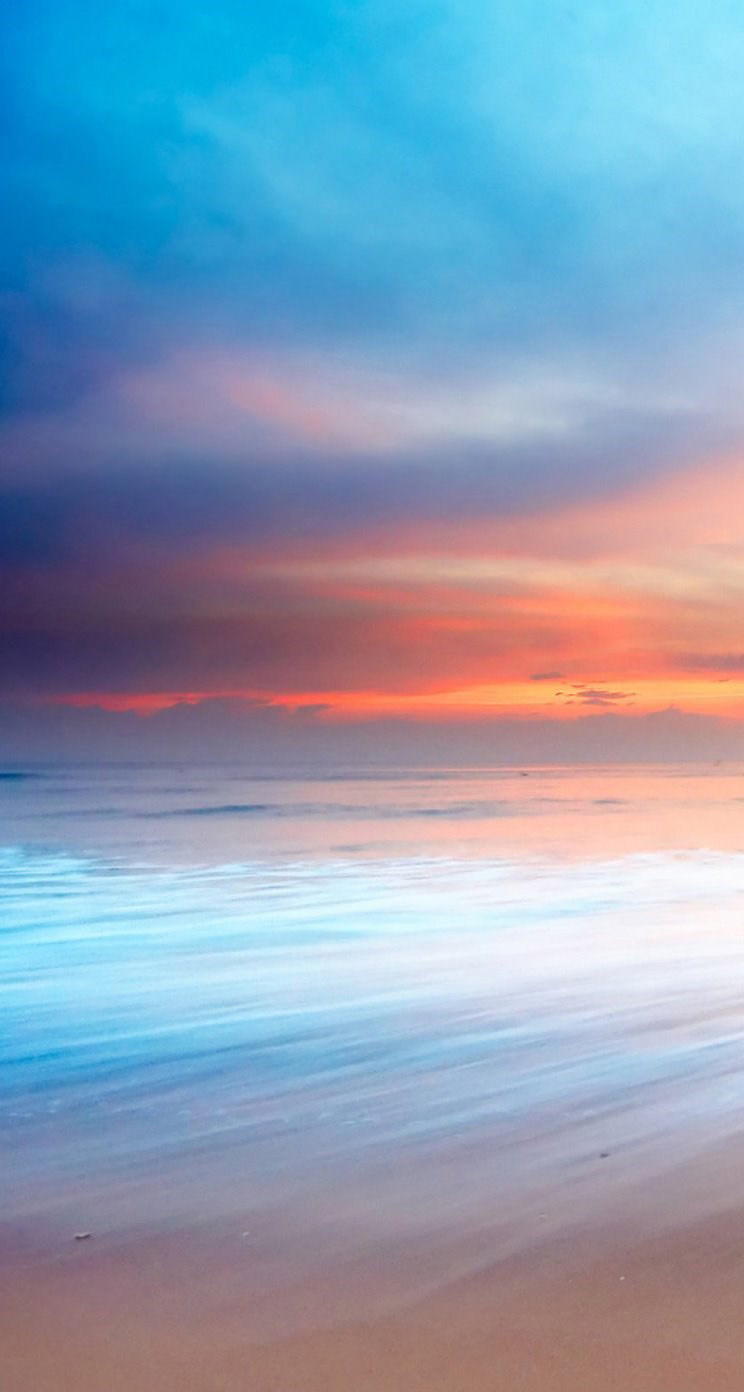 海と夕焼けのグラデーション Iphone5s壁紙 待受画像ギャラリー