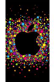 Black Apple Logo Particles