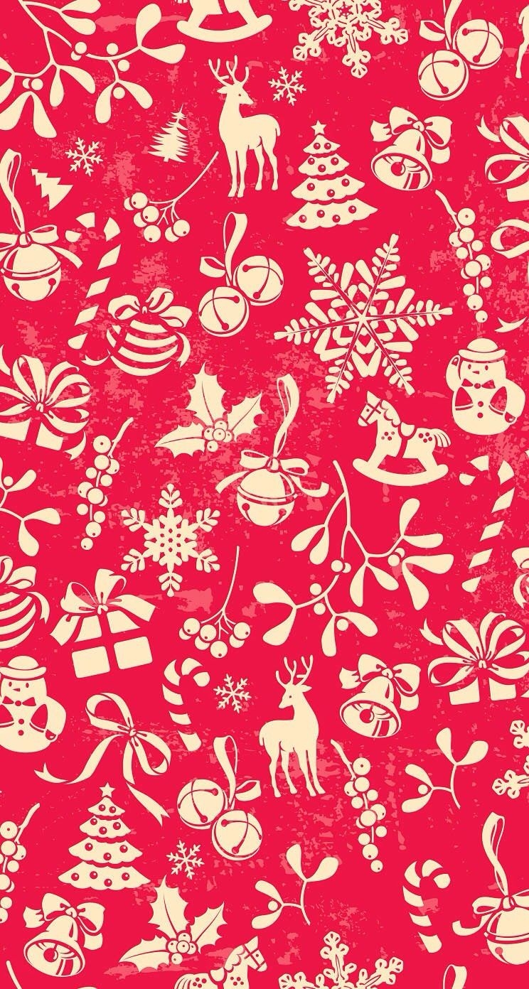 真っ赤でオシャレなクリスマスのiphone壁紙 Iphone5s壁紙 待受画像