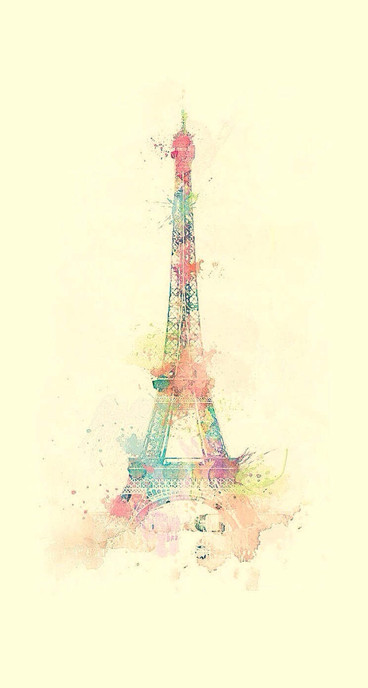 Eiffel Tower Watercolor Paint Iphone 6 Plus Hd Wallpaper Ipod Wallpaper Hd Free Download Iphone5s壁紙 待受画像ギャラリー