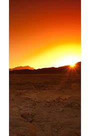 夕焼けの砂漠 - iPhone壁紙