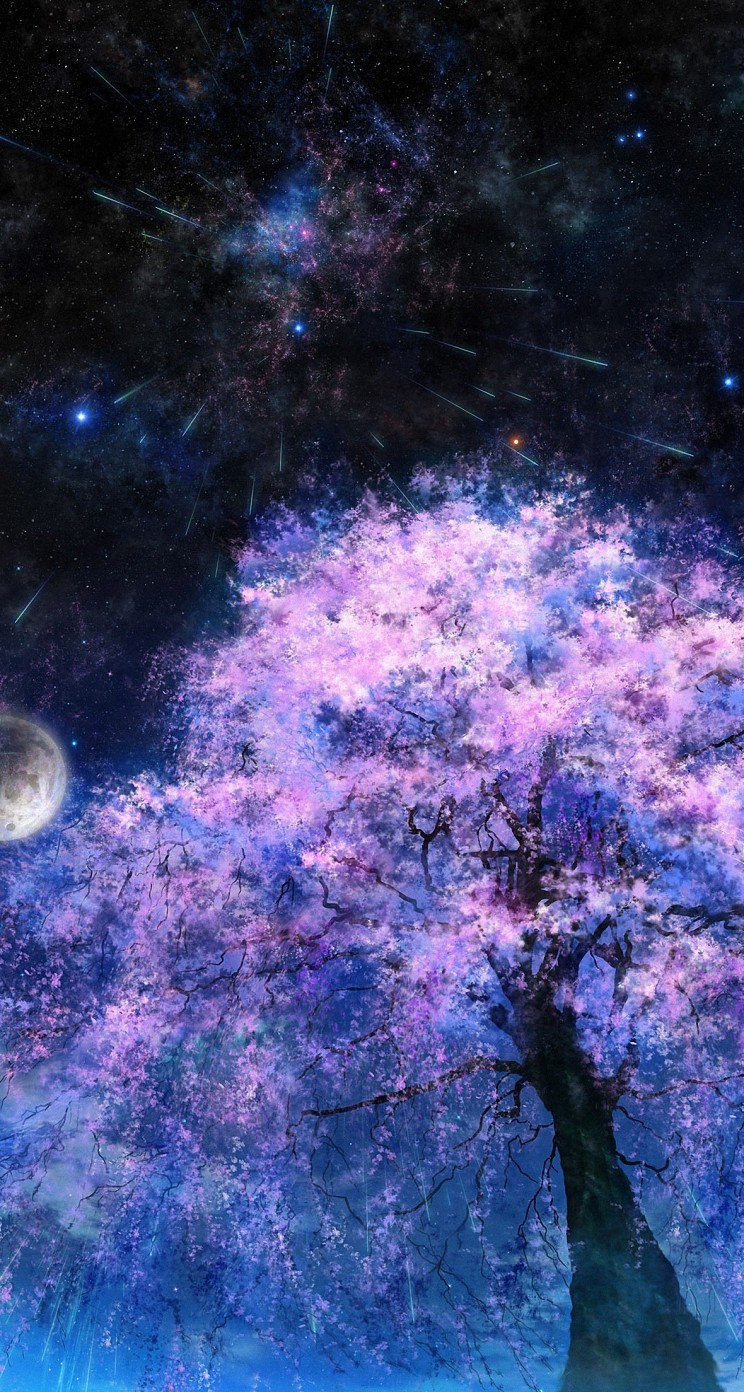 人気位 夜桜と星空 Iphone5s壁紙 待受画像ギャラリー