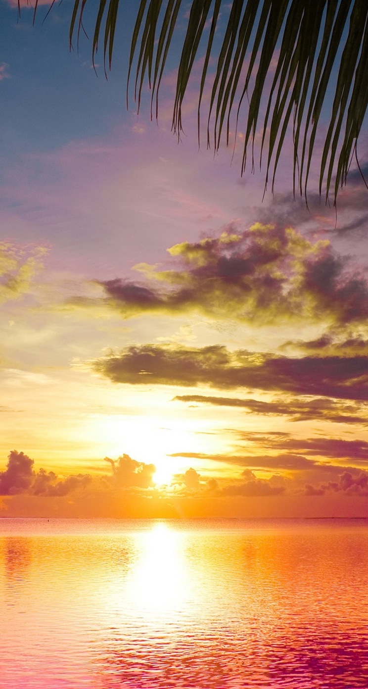 美しい夕焼けの海 Iphone5s壁紙 待受画像ギャラリー