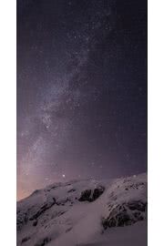 雪山の夜空