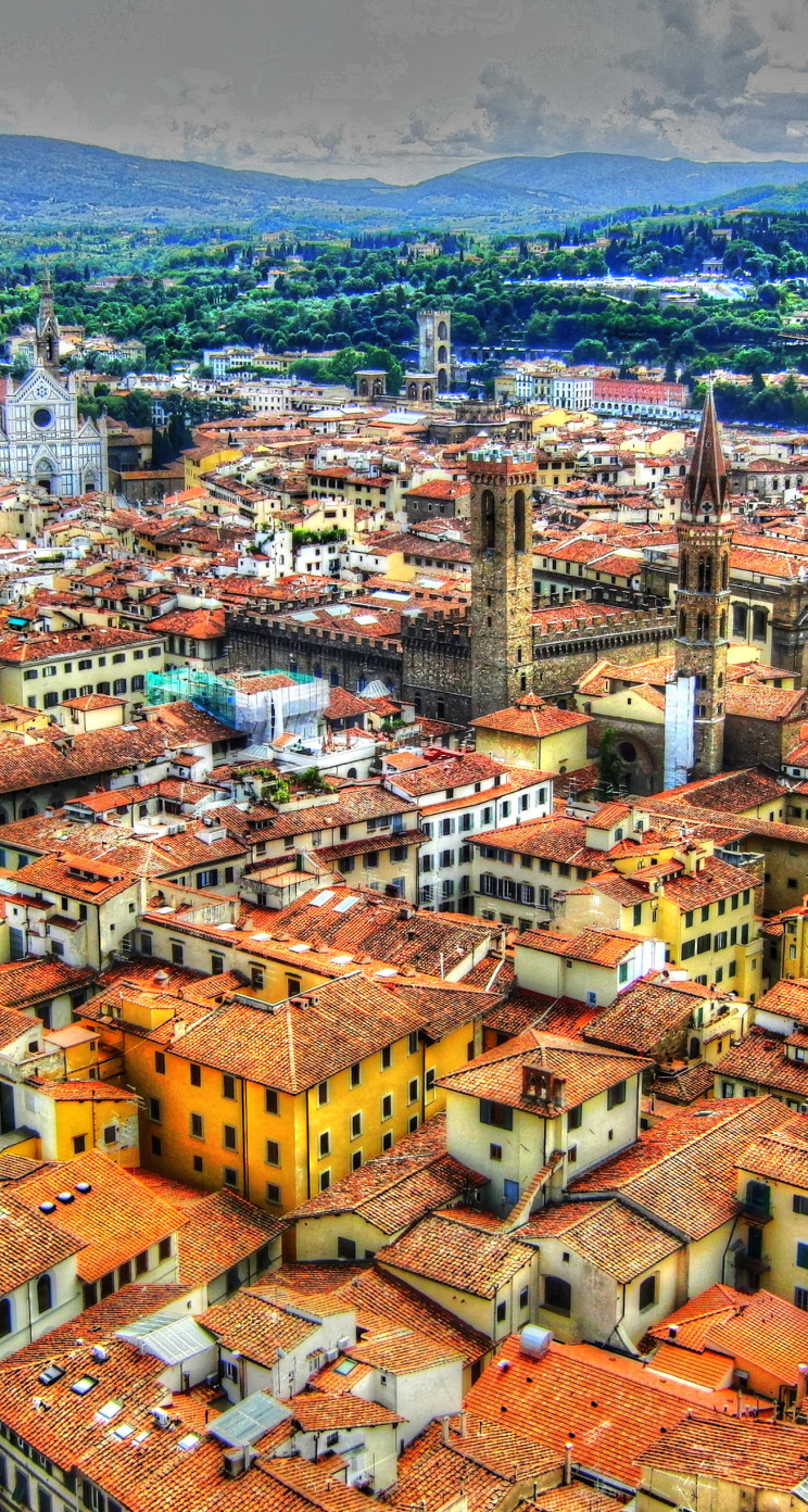 イタリア フィレンツェのオシャレな煉瓦屋根 Iphone5s壁紙 待受画像ギャラリー