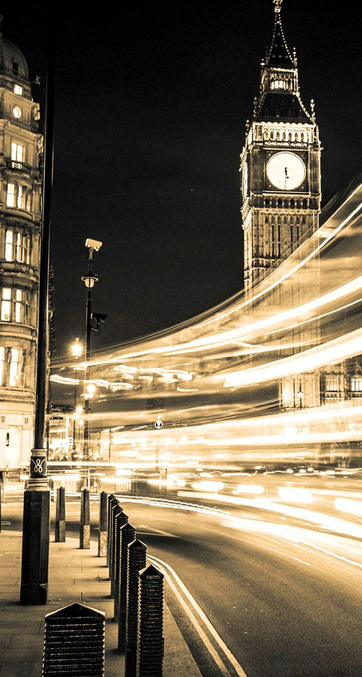 夜景 ロンドン モノクロ 風景の壁紙 Iphone5s壁紙 待受画像ギャラリー