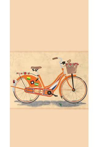 自転車 レトロなイラスト Iphone5s壁紙 待受画像ギャラリー