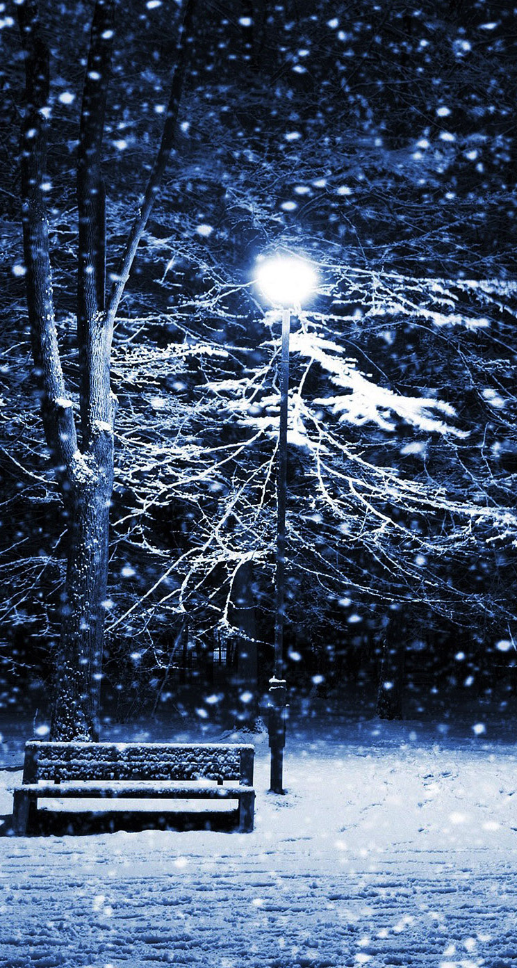 雪夜の公園 Iphone5s壁紙 待受画像ギャラリー