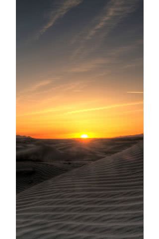 砂漠の夕日