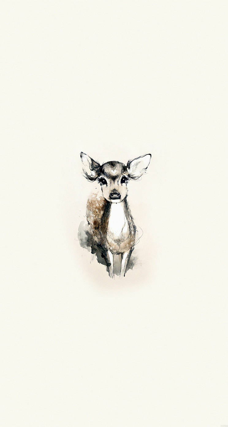 かわいい子鹿のイラスト Iphone5s壁紙 待受画像ギャラリー