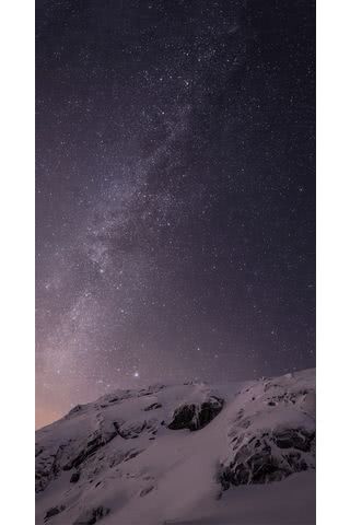 雪山の夜