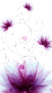 紫色の花のデジタルアート