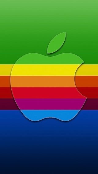 アップルロゴ - 虹色