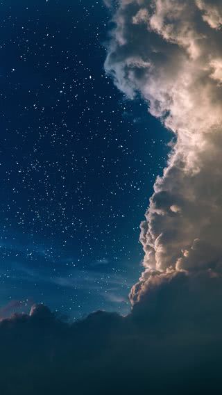 星空と雲