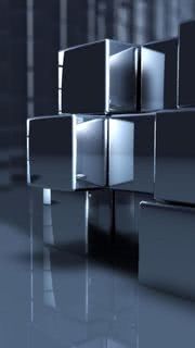 3D Cubes (Silver)