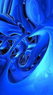 Blue 3D abstract | かっこいいブルーのスマホ壁紙