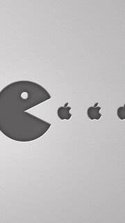 Pacman eats apple | ゲームのiPhone壁紙
