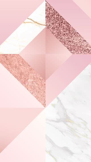 大理石 - ホワイト／ピンク